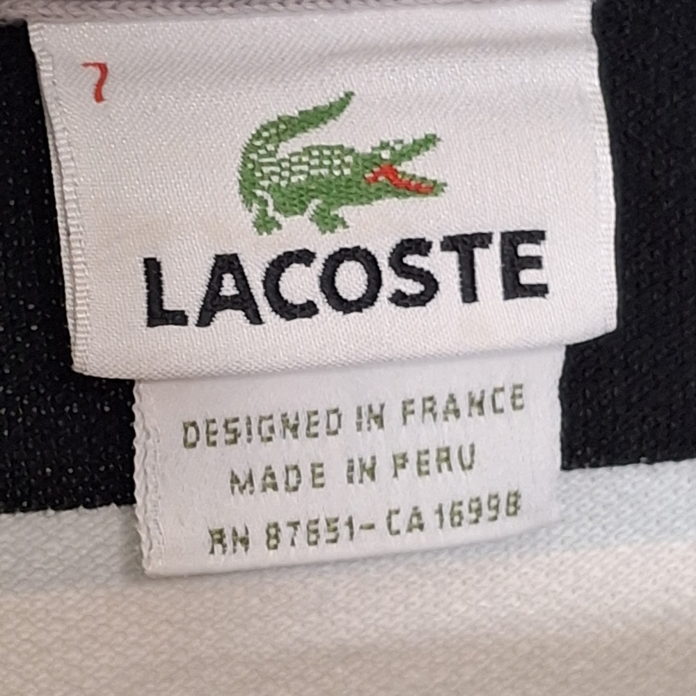 Lacoste Striped Pique Polo Shirt Size XXL (7) - Picture 3 of 13